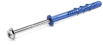 Рамный дюбель R-FF1-N-10K080 с воротником НЕЙЛОН, сталь 8.8